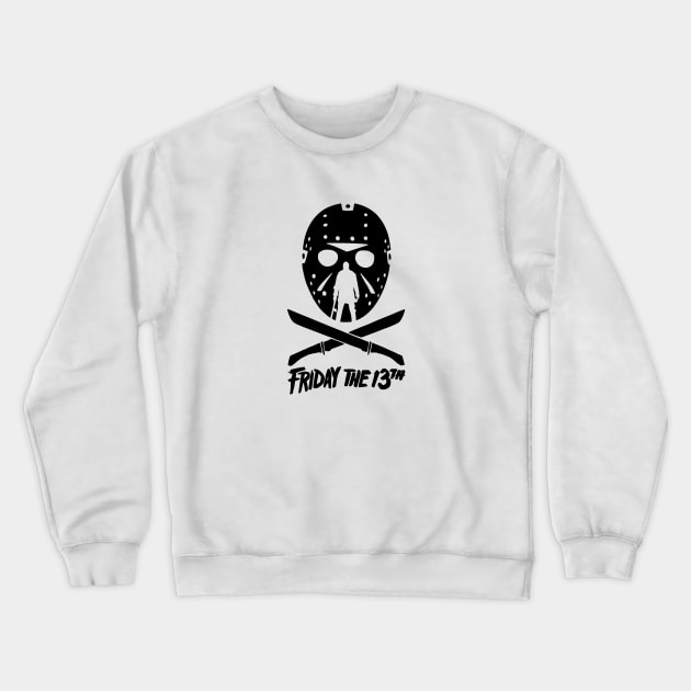 Friday the 13th Jason is coming Crewneck Sweatshirt by black and white prints